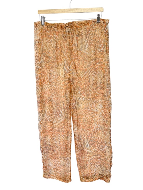 Collection XIIX Pants - Collection XIIX Ltd. sheer wide-leg palazzo pants abstract geometric print